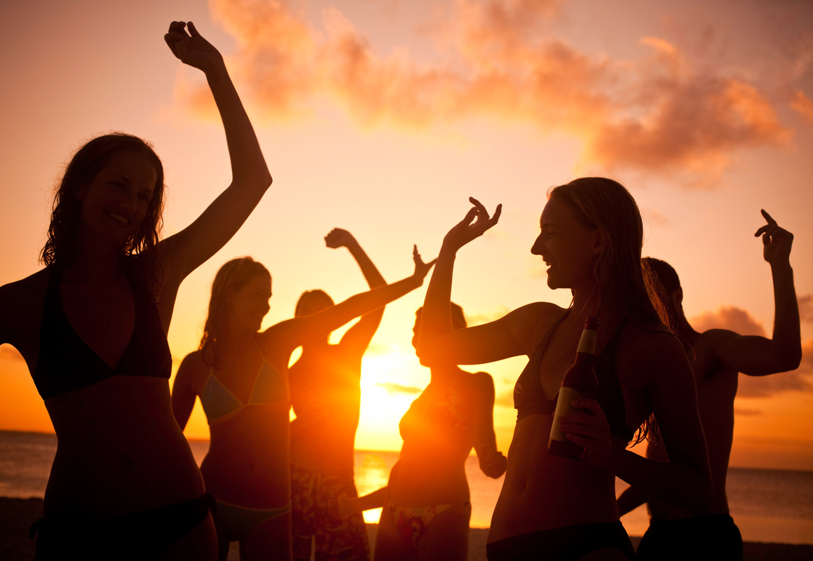 Beach Party at Sunset